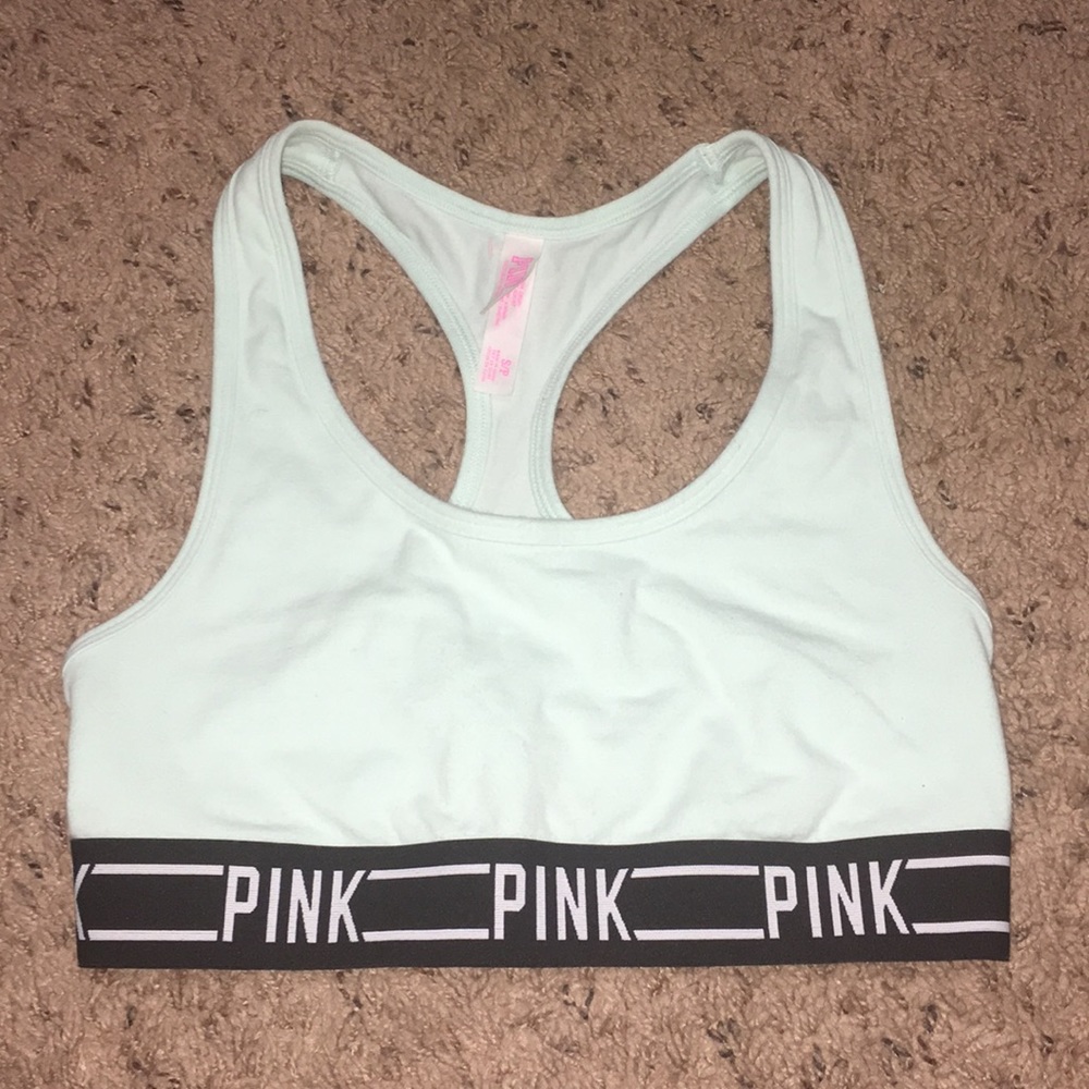 Light blue PINK sports bra